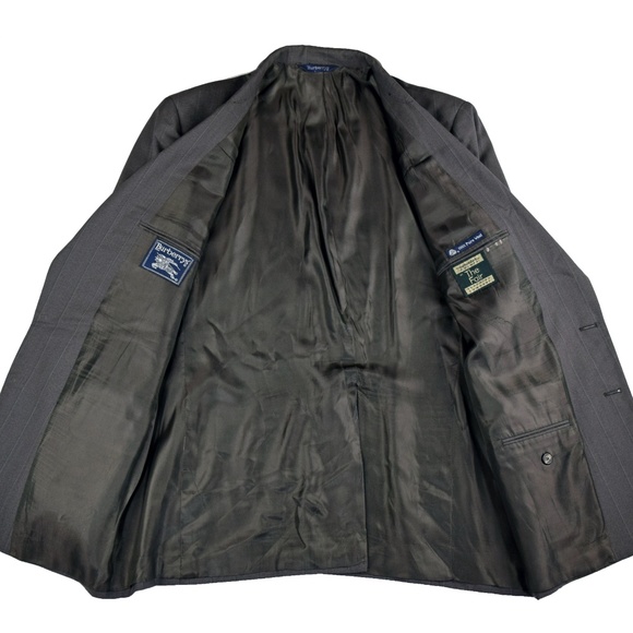 Burberry Vintage Mens Pinstripe Wool Blazer - Picture 6 of 8